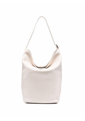12 STOREEZ large leather shoulder bag - White