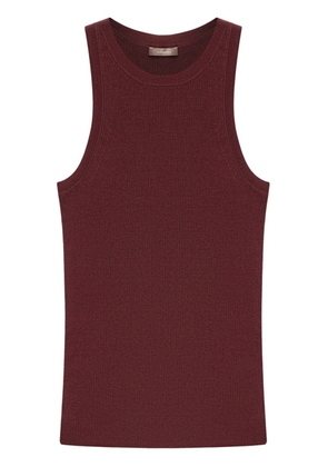 12 STOREEZ ribbed-knit round-neck tank top - Brown