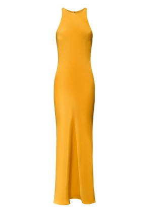 12 STOREEZ sleeveless mulberry silk maxi dress - Yellow