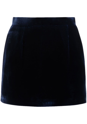 Bally high-waist velvet miniskirt - Blue