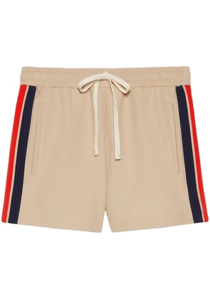 Gucci jersey stripe-detail shorts - Neutrals