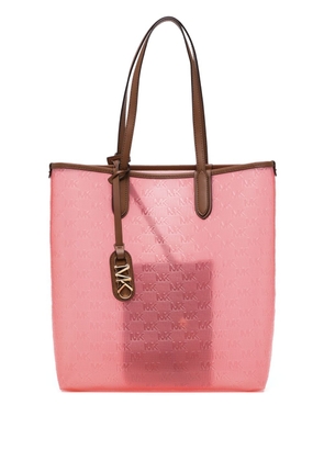 Michael Michael Kors monogram-pattern translucent tote bag - Pink