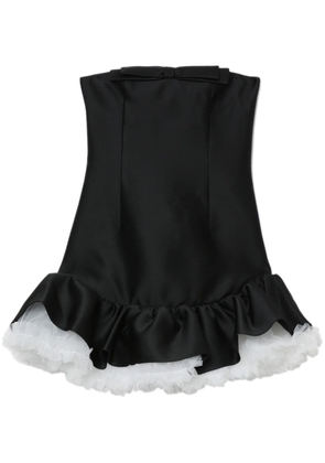 SHUSHU/TONG bow-detail strapless minidress - Black