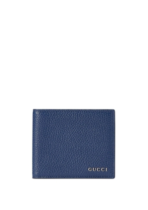 Gucci logo-plaque bi-fold leather wallet - Blue