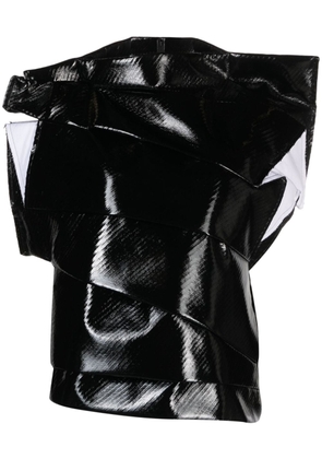 Comme Des Garçons deconstructed faux-leather vest - Black