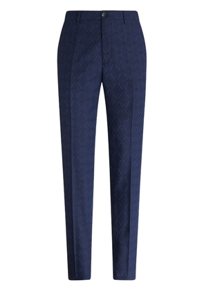 ETRO virgin wool jacquard trousers - Blue