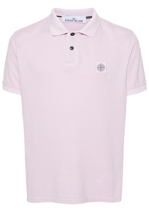 Stone Island logo-patch polo shirt - Pink