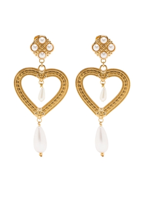 Moschino heart-shaped clip-on earrings - Gold