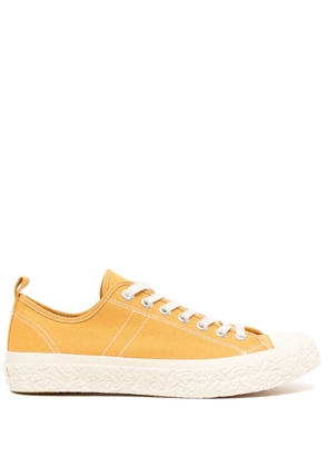 YMC Vulcanised decorative-stitching low-top sneakers - Yellow