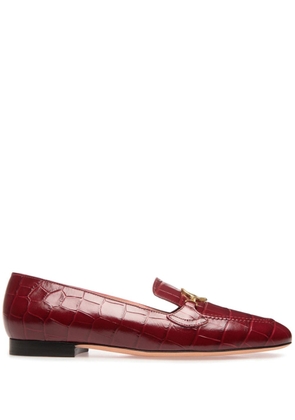 Bally O'Brien crocodile-embossed loafers - Red