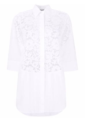 Valentino Garavani lace-panel shirt - White