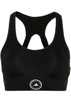 adidas by Stella McCartney logo-print padded sports bra - Black