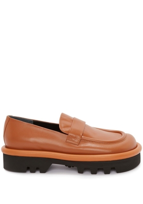 JW Anderson Bumper-Tube leather chunky loafers - Brown
