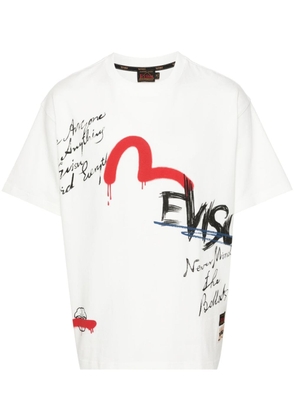 EVISU Seagull & Evisu sketch-print T-shirt - White