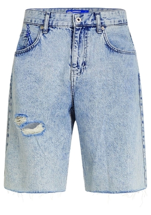 Karl Lagerfeld Jeans relaxed-cut distressed shorts - Blue