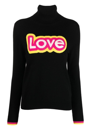 Chinti & Parker x Barbie Love intarsia-knit roll-neck sweater - Black