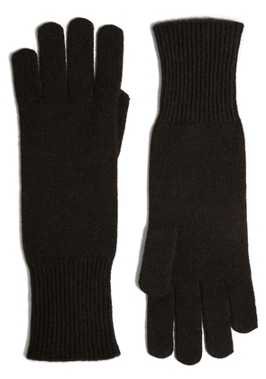KHAITE The Calda cashmere gloves - Black