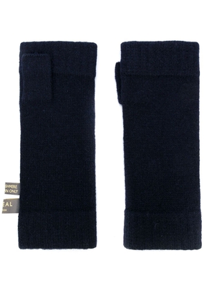N.Peal cashmere fingerless gloves - Blue
