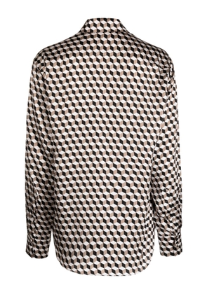 Cynthia Rowley geometric-pattern silk shirt - Multicolour