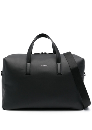 Calvin Klein logo-lettering weekend bag - Black