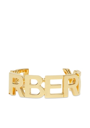Burberry logo-lettering cuff bracelet - Gold