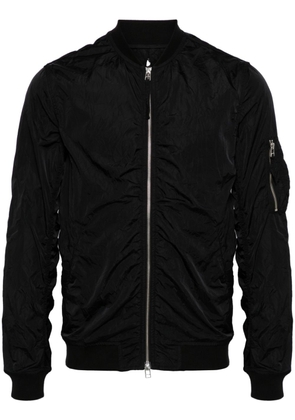 Maharishi ruched zipped bomber jacket - Black