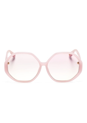 Linda Farrow Paloma geometric-frame sunglasses - Pink