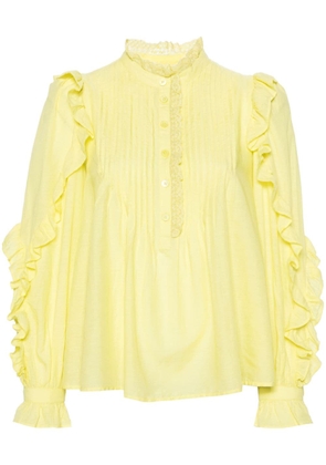 Zadig&Voltaire Timmy Tomboy ruffle-detail blouse - Yellow