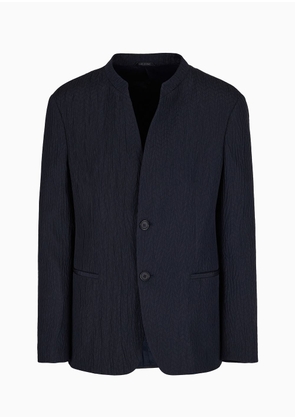OFFICIAL STORE Single-breasted Jacket In A Froissé Silk Blend