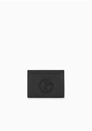 OFFICIAL STORE Nappa Leather Card Holder With Embroidered Logo