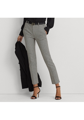Petite - Houndstooth Twill Cropped Trouser