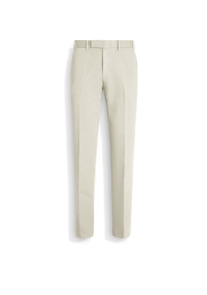 Off White Summer Chino Cotton and Linen Pants