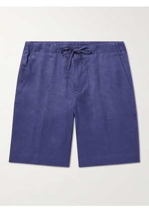 Loro Piana - Straight-Leg Linen Drawstring Bermuda Shorts - Men - Blue - XS