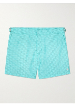 Loro Piana - Straight-Leg Mid-Length Printed Swim Shorts - Men - Blue - S