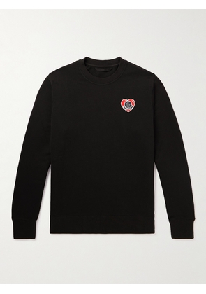 Moncler - Logo-Appliquéd Cotton-Jersey Sweatshirt - Men - Black - S