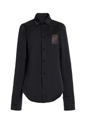 Ludovic de Saint Sernin - Logo-Detailed Cotton Shirt - Black - XS - Moda Operandi