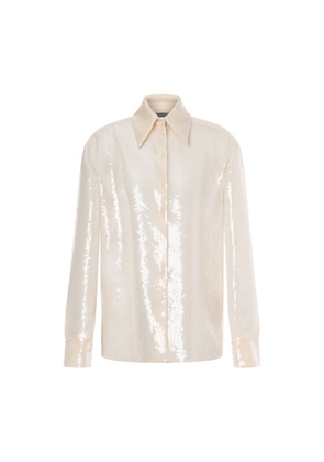 Shirt with sequins on organza