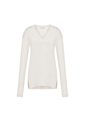 Silk and cashmere V-neck sweater