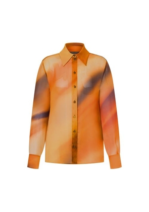 Silk chiffon shirt with gradient print