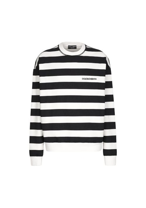 Striped round-neck sweatshirt