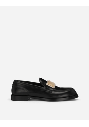 Dolce & Gabbana Brushed Calfskin Loafers - Man Loafers And Moccasins Black Leather 41.5