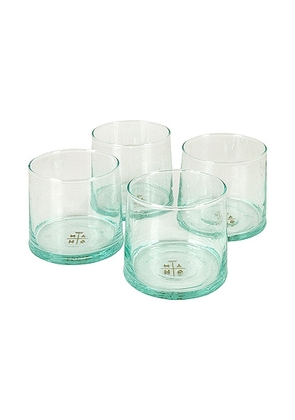 HAWKINS NEW YORK Recycled Glassware Set of 4 Medium Cup in Blue - Blue. Size all.