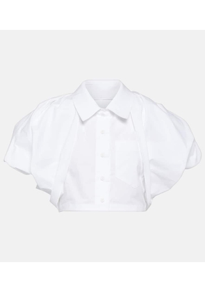 Jacquemus La Chemise Pavane cropped cotton-blend shirt