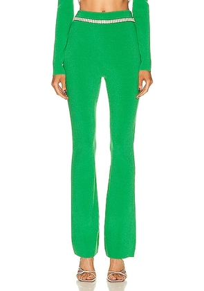 RABANNE Crystal Belt Pant in Green - Green. Size L (also in M).