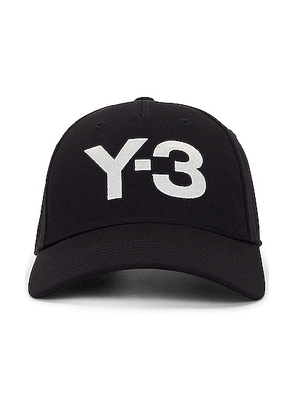 Y-3 Yohji Yamamoto Logo Cap in black - Black. Size all.