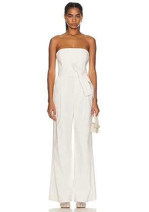 A.L.C. Kate strapless belted twill jumpsuit