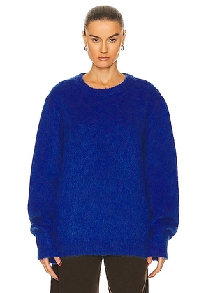 Lemaire Brushed Sweater in Electric Blue - Blue. Size S (also in L, XS).