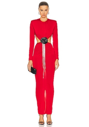 The New Arrivals by Ilkyaz Ozel Thea Dress in Rouge Dada - Red. Size 36 (also in 34, 40).