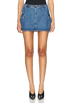 Coperni Cargo Mini Skirt in Washed Blue - Blue. Size 34 (also in 36, 38, 40).