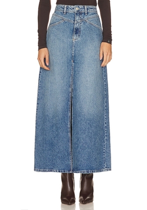 Free People x We The Free Come As You Are Denim Maxi Skirt in Blue. Size 12, 8.